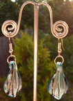 Boucles d'oreilles turquoise Murano