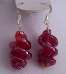 Boucles  twist rouges Murano