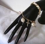 Bracelet double, strass et perles fines